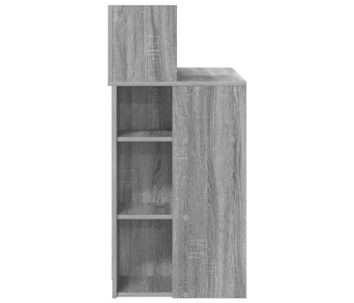 Galds Ar Glabāšanu Pelēka Sonomas Ozola 90 X 48 X 101.5 Cm Vidaxl