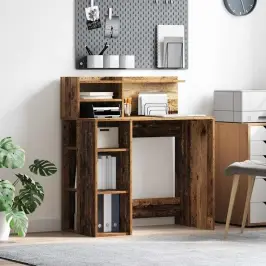 Galds Ar Glabāšanu Ar Plauktu Vecs Koks 90 X 48 X 101.5 Cm Vidaxl