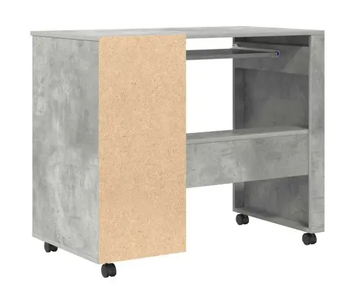 Stalas Su Ratukais Betoninė Ąžuolo Spalva 91 X 50 X 77 Cm