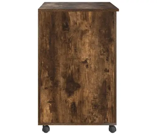 Galds Ar Ritenīšiem Dūmakaina Ozolkoka 91 X 50 X 77 Cm Vidaxl