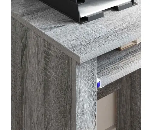 Stalas Su Ratukais Pilka 91 X 50 X 77 Cm Apdirbta Mediena