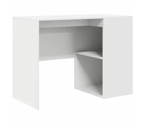 Galds Ar Plauktu Balts 102 X 50 X 75 Cm Inženierijas Koks Vidaxl