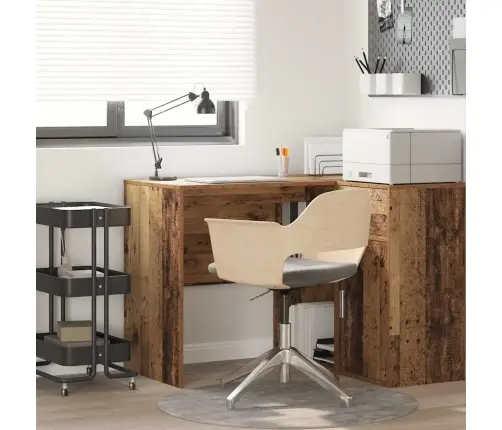 Galds Ar Plauktu Vecs Koks 102 X 50 X 75 Cm Inženierijas Koks Vidaxl