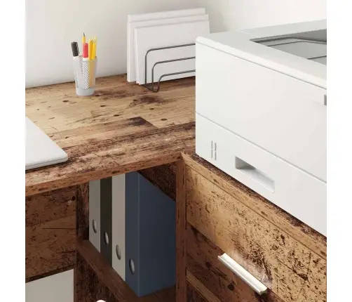 Galds Ar Plauktu Vecs Koks 102 X 50 X 75 Cm Inženierijas Koks Vidaxl