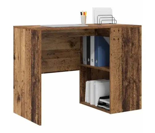 Galds Ar Plauktu Vecs Koks 102 X 50 X 75 Cm Inženierijas Koks Vidaxl