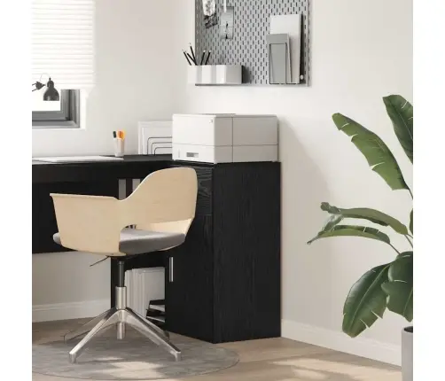 Skapītis Melns Ozols 38 X 34.5 X 75 Cm Inženierijas Koks Vidaxl