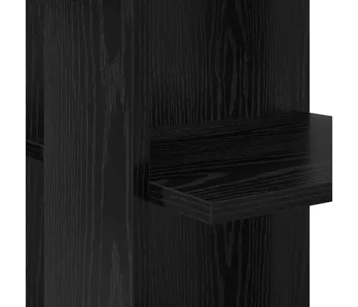 Stūra Galds Ar Uzglabāšanu Melns Ozols 140 X 113.5 X 75 Cm Vidaxl