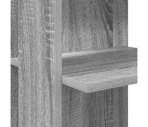 Stūra Galds Ar Uzglabāšanu Pelēks Sonoma 140 X 113.5 X 75 Cm Vidaxl