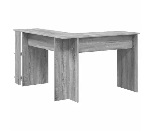 Stūra Galds Ar Uzglabāšanu Pelēks Sonoma 140 X 113.5 X 75 Cm Vidaxl