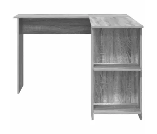 Stūra Galds Ar Uzglabāšanu Pelēks Sonoma 140 X 113.5 X 75 Cm Vidaxl