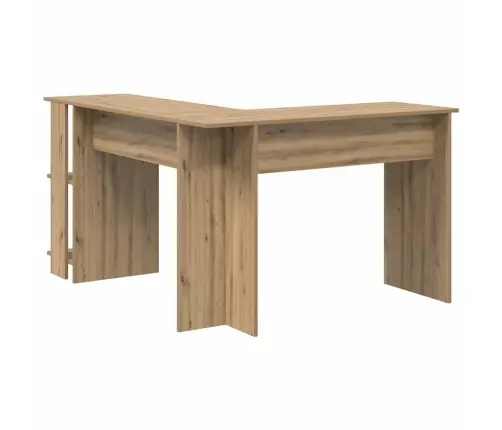 Stūra Galds Ar Uzglabāšanu Amatnieku Ozola 140 X 113.5 X 75 Cm Vidaxl