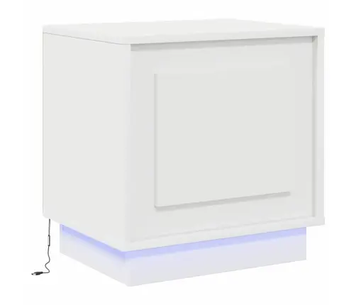 Nakts Skapītis Ar Balts 44 X 34.5 X 45 Cm Inženierijas Koks Vidaxl