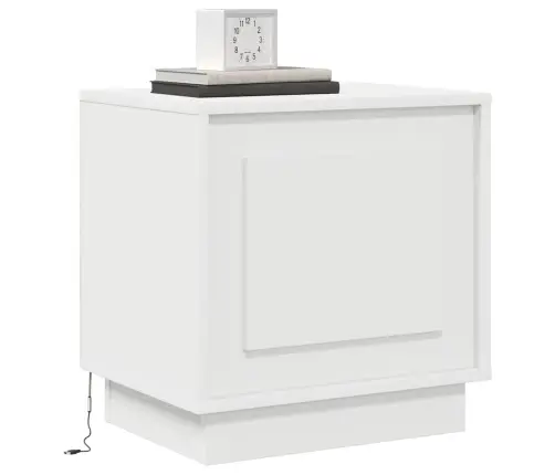 Nakts Skapītis Ar Balts 44 X 34.5 X 45 Cm Inženierijas Koks Vidaxl