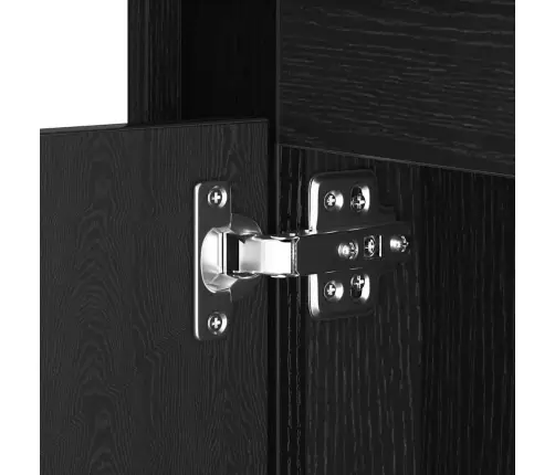 Nakts Skapītis Ar Melna 44 X 34.5 X 45 Cm Inženierijas Koks Vidaxl