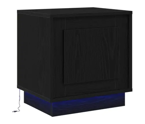 Nakts Skapītis Ar Melna 44 X 34.5 X 45 Cm Inženierijas Koks Vidaxl