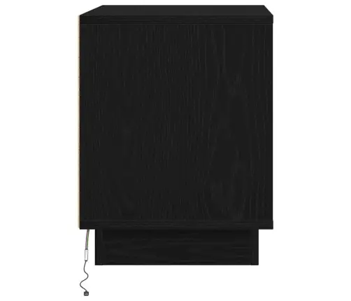 Nakts Skapītis Ar Melna 44 X 34.5 X 45 Cm Inženierijas Koks Vidaxl