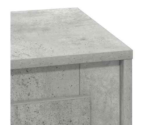 Šalia Lovos Spintelė Su 2 Pcs Betono Pilka 44 X 34,5 X 45 Cm