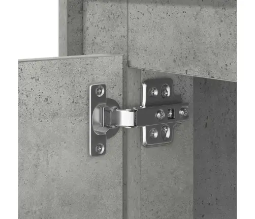 Šalia Lovos Spintelė Su 2 Pcs Betono Pilka 44 X 34,5 X 45 Cm