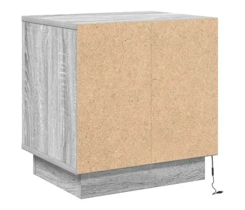 Nakts Skapītis Ar Pelēka 44 X 34.5 X 45 Cm Inženierijas Koks Vidaxl