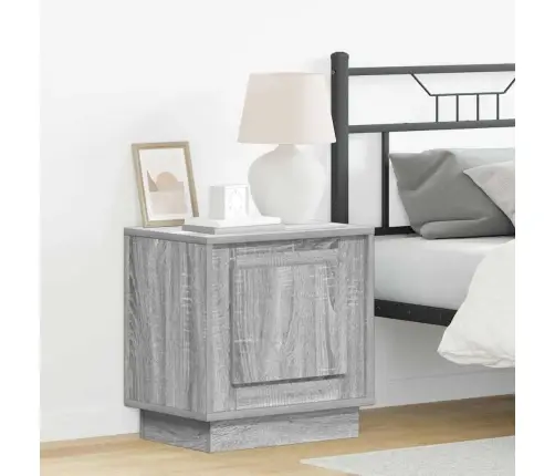 Šalia Lovos Spintelė 2 Pcs Pilka 44 X 34,5 X 45 Cm