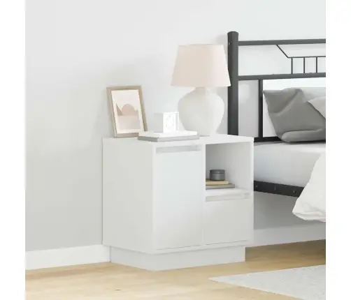 Nakts Skapītis 2 Pcs Balts 50 X 34.5 X 50 Cm. Inženierijas Koks Vidaxl