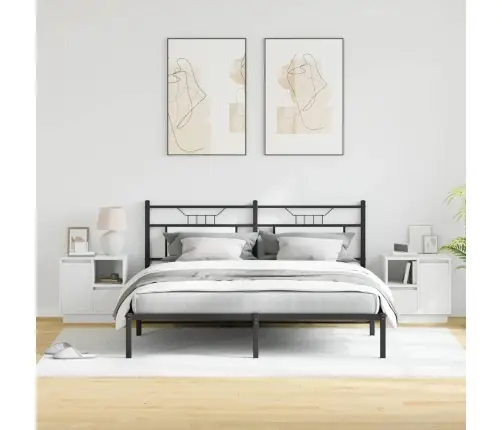 Nakts Skapītis 2 Pcs Balts 50 X 34.5 X 50 Cm. Inženierijas Koks Vidaxl