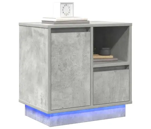 Nakts Skapītis Ar 2 Pcs Betona Pelēka 50 X 34.5 X 50 Cm. Vidaxl