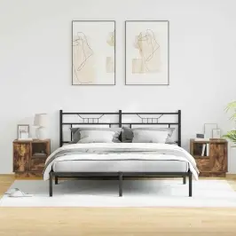 Nakts Skapītis Ar 2 Pcs Dūmakaina Ozolkoka 50 X 34.5 X 50 Cm. Vidaxl