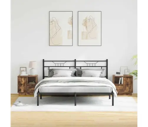 Nakts Skapītis Ar 2 Pcs Dūmakaina Ozolkoka 50 X 34.5 X 50 Cm. Vidaxl