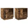 Nakts Skapītis Ar 2 Pcs Dūmakaina Ozolkoka 50 X 34.5 X 50 Cm. Vidaxl