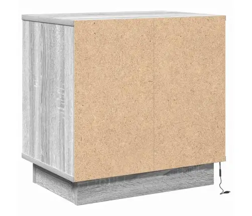Nakts Skapītis Ar Pelēka 50 X 34.5 X 50 Cm. Inženierijas Koks Vidaxl