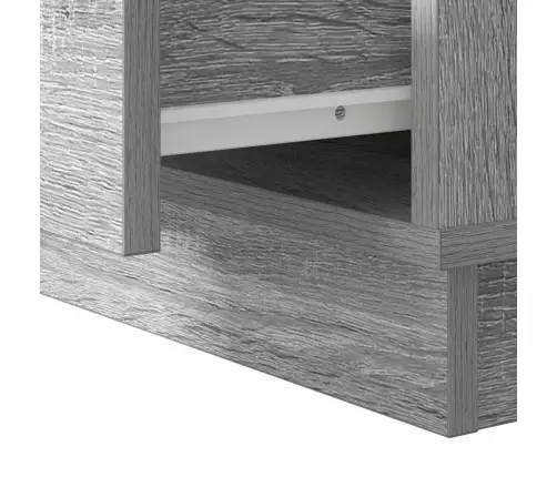 Nakts Skapītis Ar Atvilktni Ar 2 Pcs Pelēka 50 X 34.5 X 50 Cm. Vidaxl