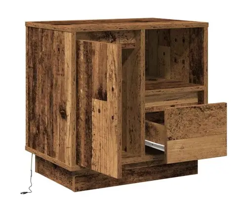 Nakts Skapītis Ar Atvilktni 2 Pcs Vecs Koks 50 X 34.5 X 50 Cm. Vidaxl