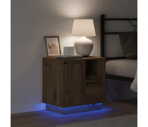 Šalia Lovos Spintelė Su 2 Pcs Artisano Ąžuolo 50 X 34.5 X 50 Cm