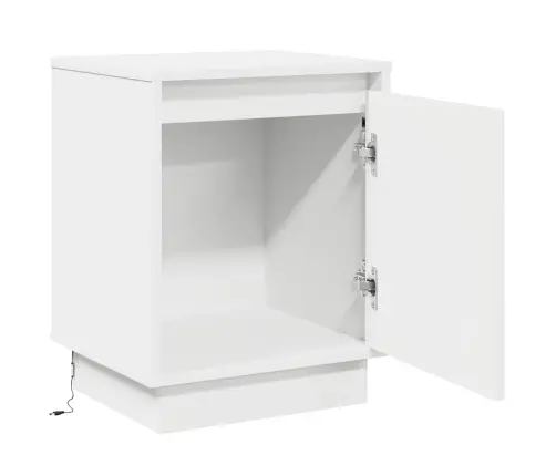 Nakts Skapītis Ar Balts 39 X 34.5 X 50 Cm Inženierijas Koks Vidaxl