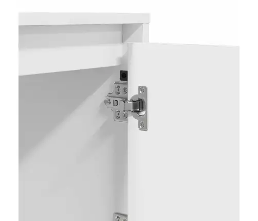 Šalia Lovos Spintelė Su 2 Pcs Balta 39 X 34.5 X 50 Cm