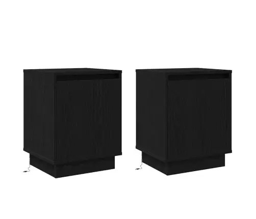 Öölambi Kapp Koos 2 Pcs Must 39 X 34.5 X 50 Cm Tehispuit