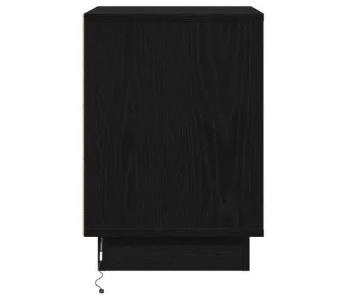 Öölambi Kapp Koos 2 Pcs Must 39 X 34.5 X 50 Cm Tehispuit