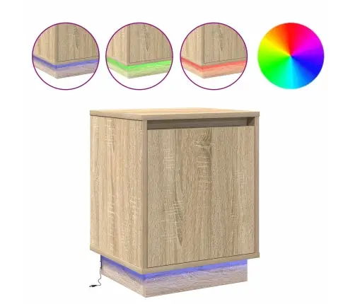 Nakts Skapītis Ar Sonomas Ozola 39 X 34.5 X 50 Cm Vidaxl