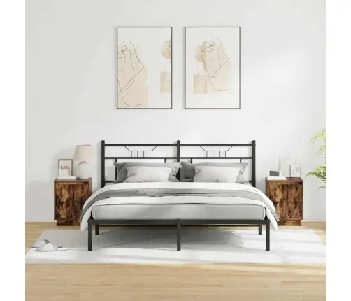 Nakts Skapītis Ar 2 Pcs Dūmaka Ozols 39 X 34.5 X 50 Cm Vidaxl