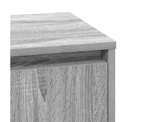 Nakts Skapītis 2 Pcs Pelēka 39 X 34.5 X 50 Cm Inženierijas Koks Vidaxl