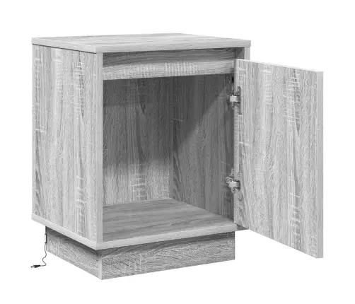 Nakts Skapītis 2 Pcs Pelēka 39 X 34.5 X 50 Cm Inženierijas Koks Vidaxl