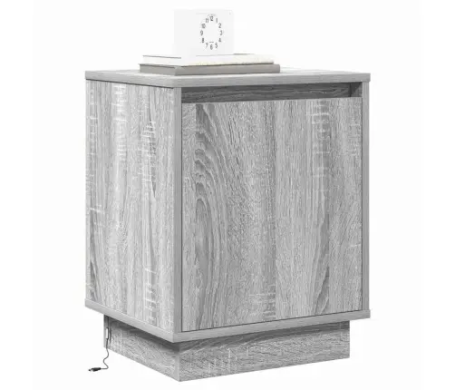 Nakts Skapītis 2 Pcs Pelēka 39 X 34.5 X 50 Cm Inženierijas Koks Vidaxl