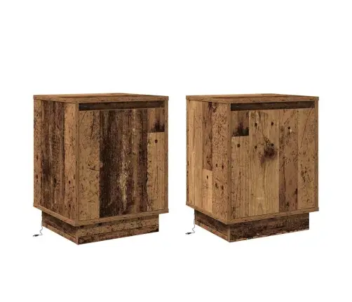 Nakts Skapītis Ar 2 Pcs Vecs Koks 39 X 34.5 X 50 Cm Vidaxl