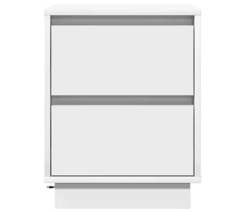 Šalia Lovos Spintelė Balta 39 X 34,5 X 50 Cm Apdirbta Mediena