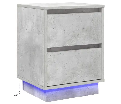 Šalia Lovos Spintelė Su Stalčių Betono Pilka 39 X 34,5 X 50 Cm