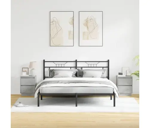 Nakts Skapītis Ar 2 Pcs Betona Pelēka 39 X 34.5 X 50 Cm Vidaxl