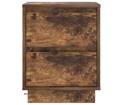 Nakts Skapītis Dūmaka Ozols 39 X 34.5 X 50 Cm Inženierijas Koks Vidaxl