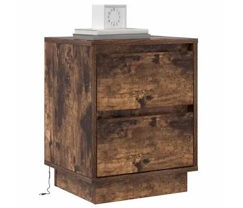 Nakts Skapītis Dūmaka Ozols 39 X 34.5 X 50 Cm Inženierijas Koks Vidaxl