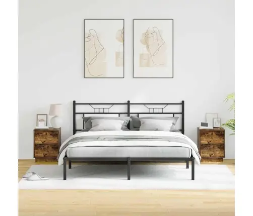 Nakts Skapītis Ar 2 Pcs Dūmakaina Ozolkoka 39 X 34.5 X 50 Cm Vidaxl